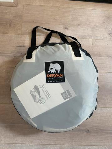 Deryan tentje pop up als nieuw grijs met creme beschikbaar voor biedingen
