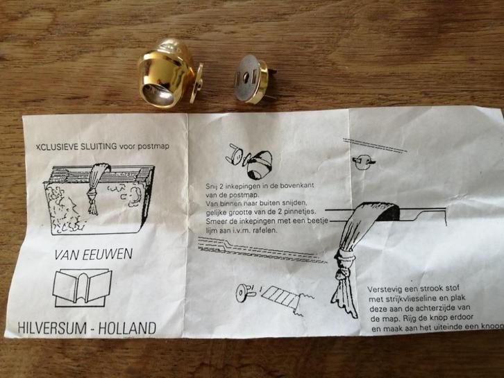 Exclusieve messing sluiting voor postmap, Hobby en Vrije tijd, Knutselen, Nieuw, Materiaal, Ophalen of Verzenden