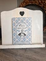 Leuke witte vintage boekensteun met hart, Ophalen of Verzenden