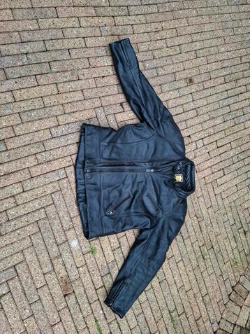 Zwaar leren motojas maat 60 xl beschikbaar voor biedingen
