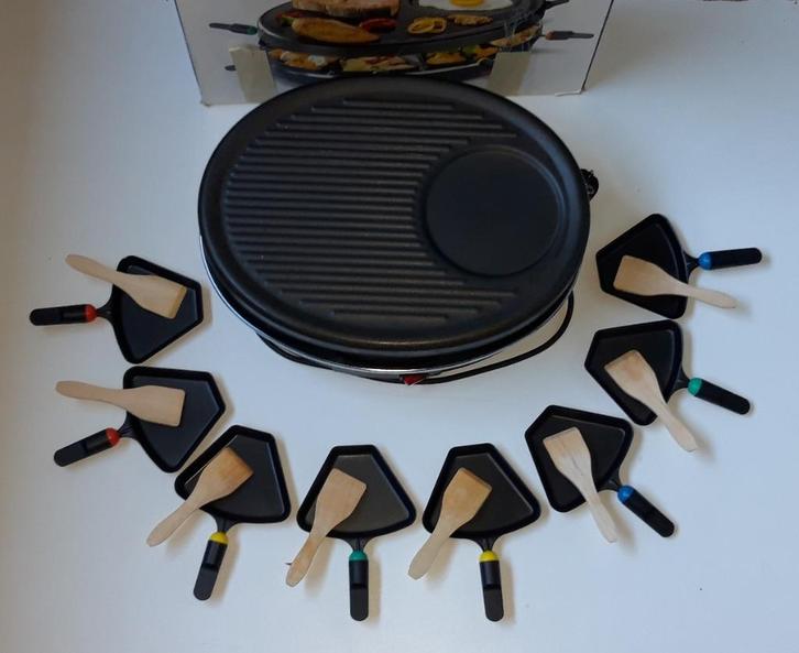 Gourmet, Grille en Raclette set voor 8 personen, Witgoed en Apparatuur, Gourmetstellen, Zo goed als nieuw, 8 personen of meer