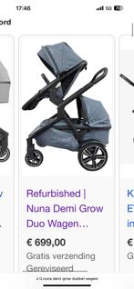 Nuna demi grow dubbele kinderwagen, Kinderen en Baby's, Kinderwagens en Combinaties, Ophalen of Verzenden, Gebruikt, Overige merken