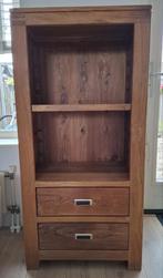 Henders & Hazel teak houten boekenkast met 2 lades, Ophalen, Gebruikt, 100 tot 150 cm, Teakhout