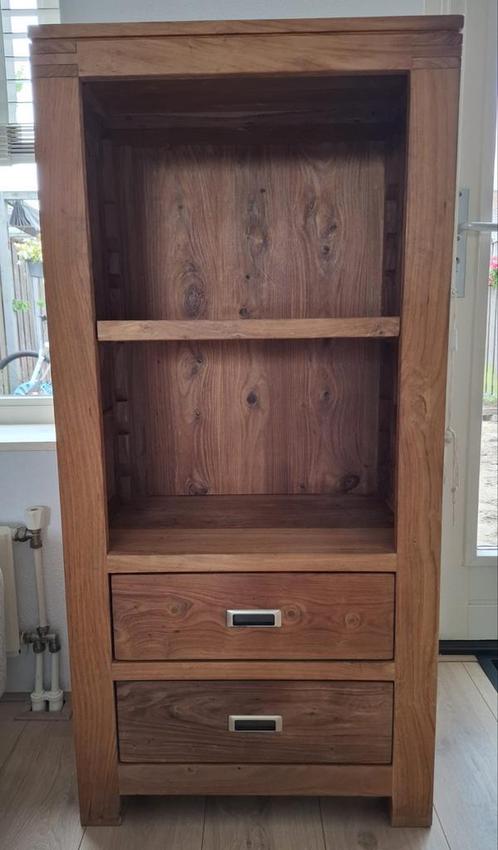 Henders & Hazel teak houten boekenkast met 2 lades, Huis en Inrichting, Kasten | Boekenkasten, Gebruikt, 50 tot 100 cm, 100 tot 150 cm