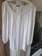 BLOUSE VISCOSE  BOHO/IBIZASTYLE WIT MT L G.RICCERI, Ophalen of Verzenden, Wit, Zo goed als nieuw