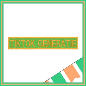 Tekstembleem - Tik Tok Generatie beschikbaar voor biedingen