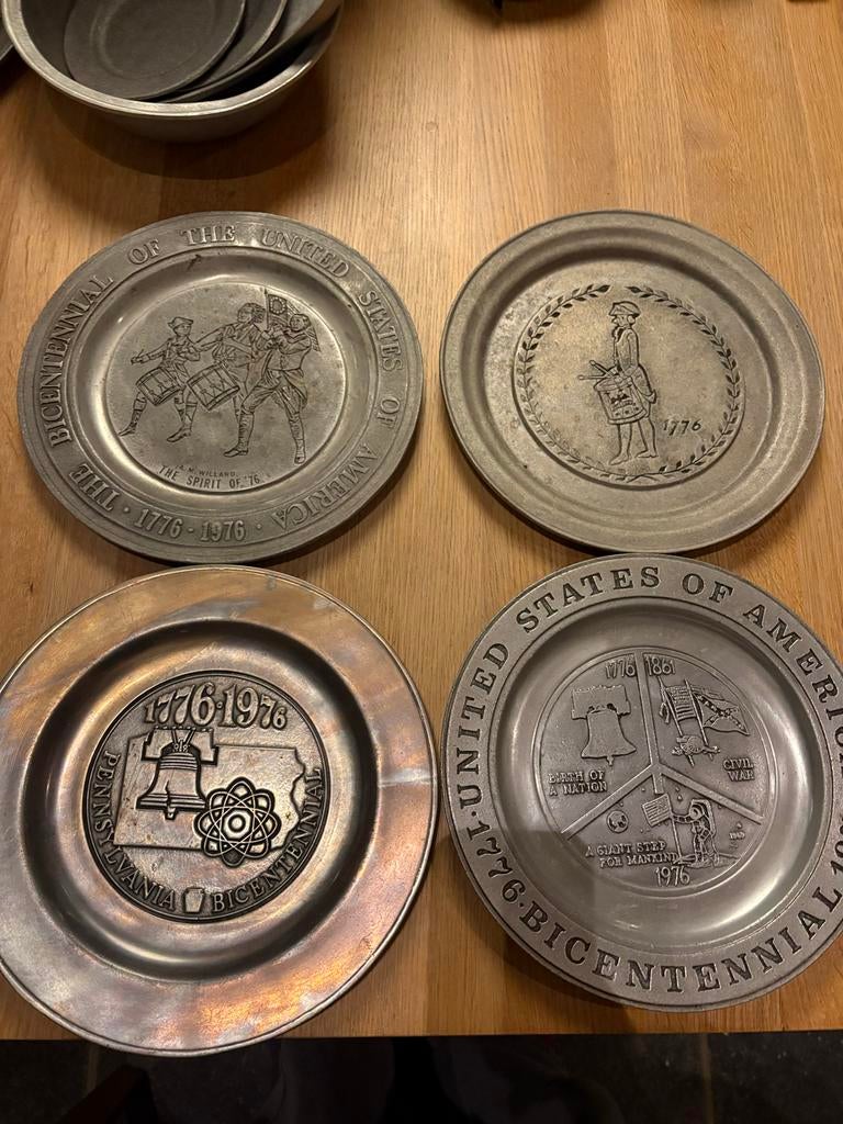 Wilton Armetale Pewter Borden - Columbia PA, Antiek en Kunst, Ophalen of Verzenden