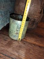 Brocante leuk windlichtje goudkleurig glas, Overige materialen, ., Ophalen of Verzenden, Zo goed als nieuw