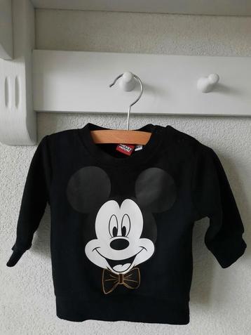 Disney Mickey Mouse Zwarte Trui Sweater Maat 68 beschikbaar voor biedingen