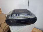 vintage draagbare radio cd cassettedeck, Ophalen of Verzenden, Gebruikt, Overige merken, Met radio