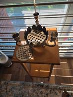 Tafelkandelaar. vintage. lotus.tulpmodel., Huis en Inrichting, Woonaccessoires | Kandelaars en Kaarsen, Ophalen, Gebruikt, Overige materialen