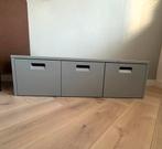 Opbergbank VT Wonen lichtgrijs, Ophalen, Gebruikt, 100 tot 150 cm, Eikenhout