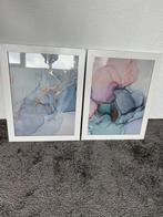 5x GlamPosters (metallic details) in witte lijsten, Ophalen of Verzenden, Zo goed als nieuw