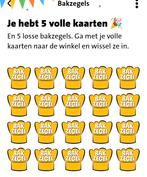 5  volle kaart. Bak jumbo, Hobby en Vrije tijd, Spaarzegeltjes, Ophalen, Winkel, Super of Benzinepomp, Volle spaarkaart