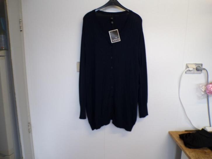 1 ger. Donkerblauw vest Adia XL - 54/56 nieuw! (2x), Kleding | Dames, Grote Maten, Nieuw, Trui of Vest, Blauw, Ophalen of Verzenden