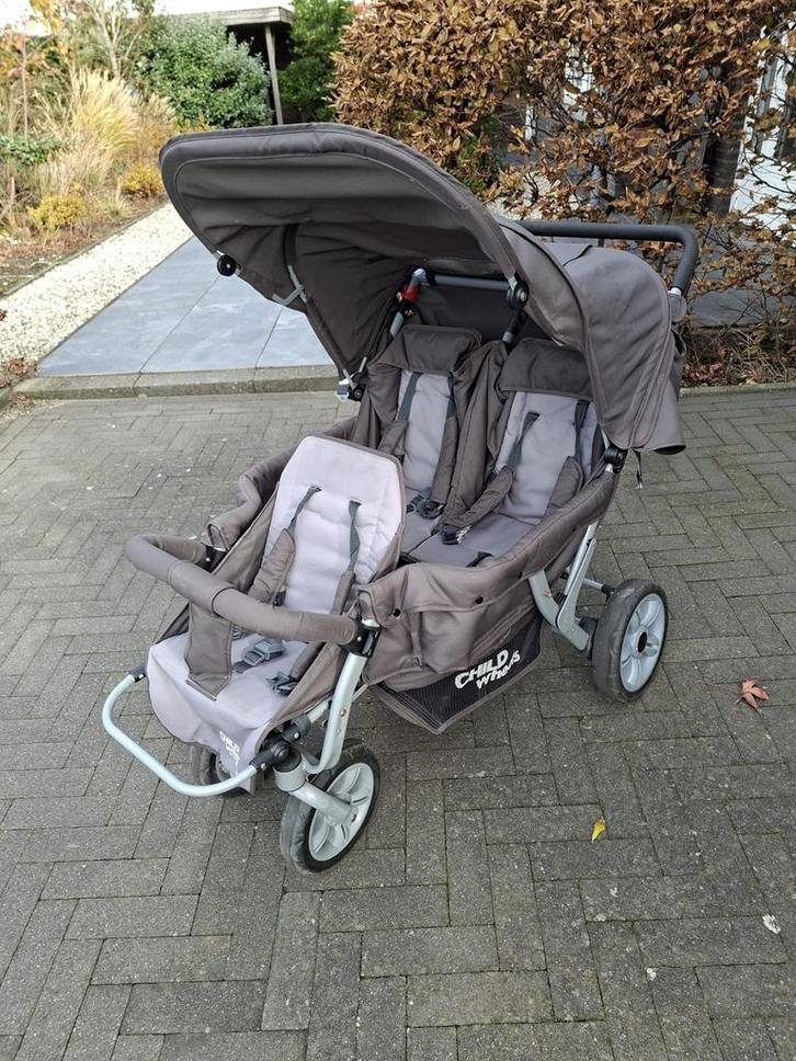 Childwheels 3-persoons kinderwagen, Kinderen en Baby's, Kinderwagens en Combinaties, Gebruikt, Kinderwagen, Overige merken, Ophalen