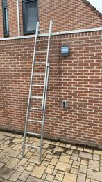 2-delige aluminium ladder 7 tredes, Doe-het-zelf en Verbouw, Ladders en Trappen, Ophalen, Gebruikt, Ladder, Opvouwbaar of Inschuifbaar