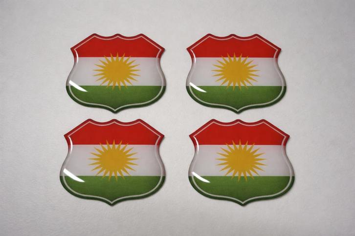 3D Kurdistan gel vlag stickers UV-bestendig Koerdistan, Verzamelen, Stickers, Nieuw, Overige typen, Verzenden