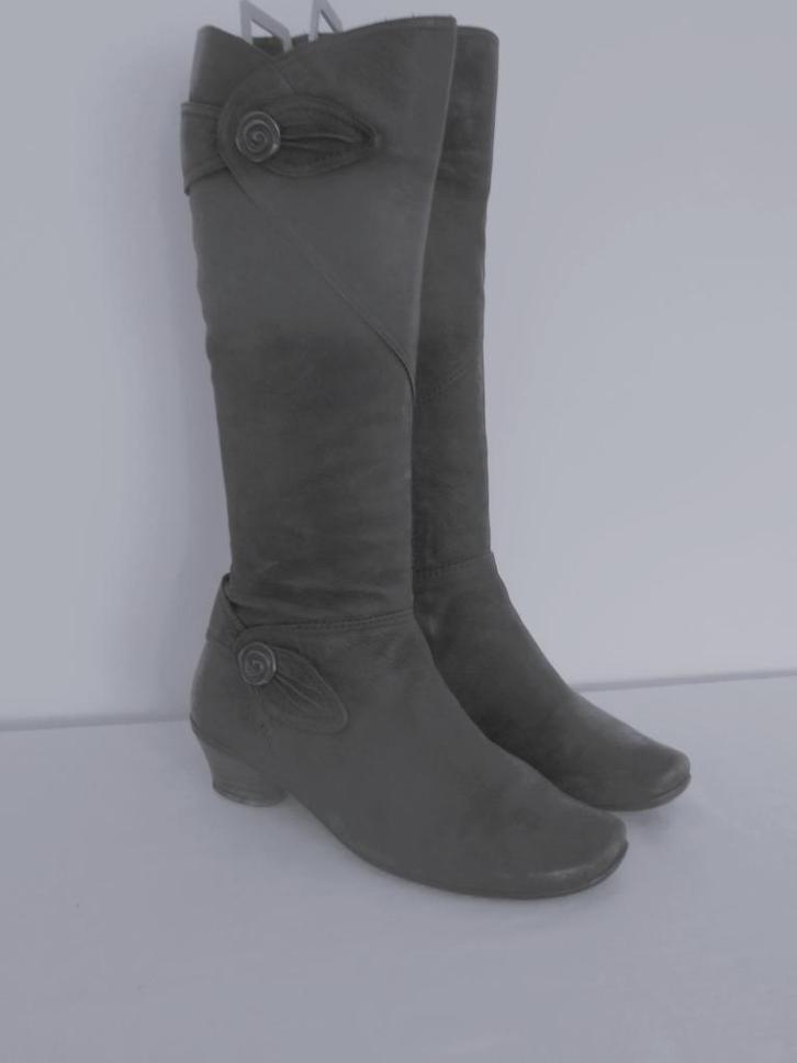 Footnotes - prachtige zwarte leren laarzen - 38, Kleding | Dames, Schoenen, Gedragen, Hoge laarzen, Zwart, Verzenden
