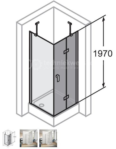 Douchecabine deur (NIEUW) HÜPPE Aura Pure, Doe-het-zelf en Verbouw, Sanitair, Nieuw, Douche, Glas, Ophalen