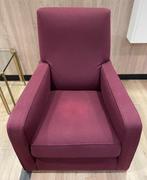 2x B&B Italia Maxalto bordeauxrode fauteuil. Model Apta, Ophalen, Gebruikt, Design, 75 tot 100 cm