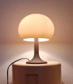 Mushroom beige tafellamp Space Age vintage retro goede staat, Ophalen, Gebruikt, Glas, Vintage retro seventies interieur design