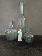 3x VAAS GLAS Gr/Blauw 76+45+30 cm hoog totaal 10 kg!, Ophalen, Overige kleuren, 50 tot 75 cm, Glas