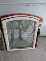 Raamkozijn met glas in lood, Gebruikt, Raamkozijn, Hout, Ophalen