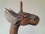 2 Houten Giraffe Beelden - 1 Meter, Ophalen of Verzenden