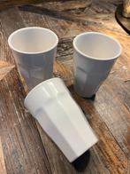 HEMA Crème Bekers - 3 stuks, Glas of Glazen, Keramiek, Ophalen of Verzenden, Zo goed als nieuw