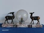 Art Deco bedlamp nachtlamp met antilopen, Antiek en Kunst, Antiek | Lampen, Ophalen of Verzenden