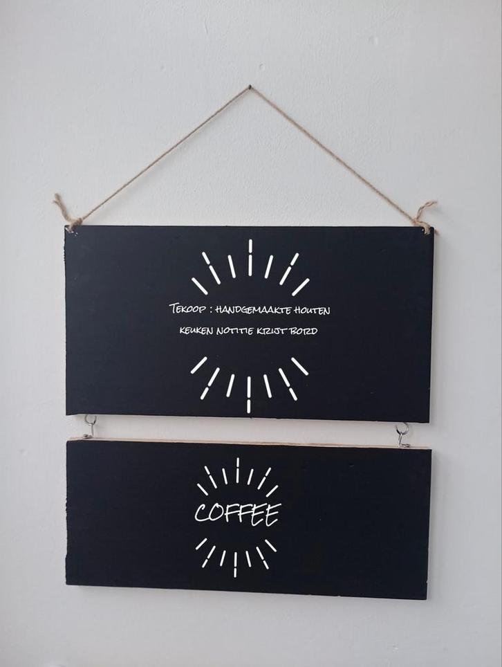 Houten Keuken Notitiebord Krijtbord, Huis en Inrichting, Woonaccessoires | Memoborden, Overige typen, Ophalen of Verzenden