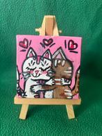 Verliefde katten schilderijtje, Ophalen