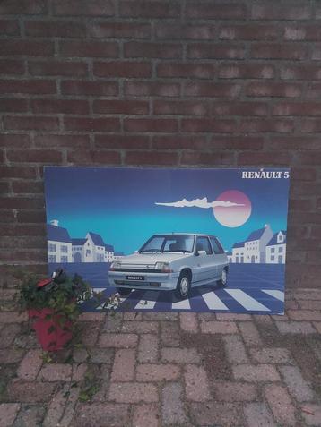Renault 5 dealer reclame bord 96 x 60 cm beschikbaar voor biedingen