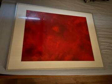 Schilderij rood beschikbaar voor biedingen