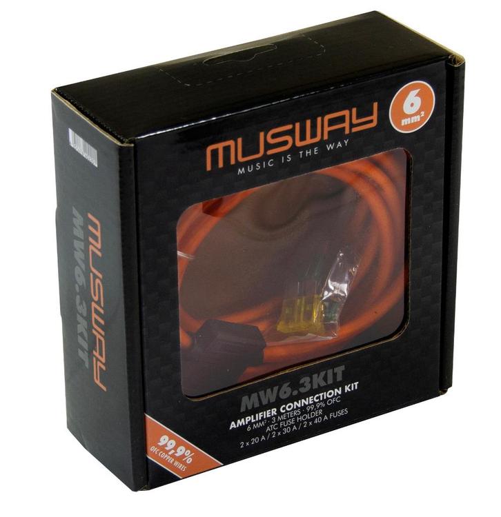 Musway MW6.3KIT OFC kabelset / versterker aansluitset, Auto diversen, Autospeakers, Nieuw, Ophalen of Verzenden