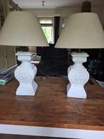 Twee bewerkte betonnen lampevoet en kap, Ophalen, Overige materialen, Gebruikt, Chic