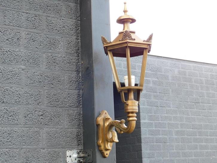 Prachtige klassieke wandlamp Karel - messing gepatineerd, Antiek en Kunst, Antiek | Lampen, Ophalen of Verzenden