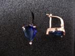 Een paar 18k Goud Vergulde Oorbellen ,met Blauwe Zirkonia, Sieraden, Tassen en Uiterlijk, Antieke sieraden, Verzenden, Goud, Oorbellen