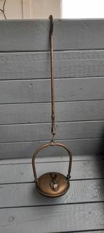 Antieke Messing Olielamp, Ophalen of Verzenden, Brons