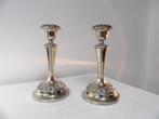 Art Deco Engelse Kandelaars, verzilverd