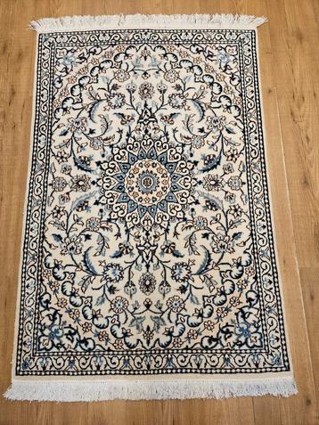 Vintage handgeknoopt perzisch tapijt nain 9la 141x88 beschikbaar voor biedingen