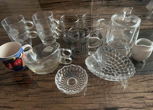 Compleet glazen thee- en koffieservies, Huis en Inrichting, Keuken | Servies, Glas of Glazen, Overige stijlen, Glas, Ophalen of Verzenden