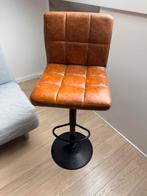 Barkruk 2x, Gebruikt, 60 tot 90 cm, Leer, Ophalen of Verzenden