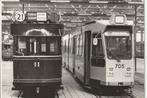 ROTTERDAM REMISE HILLEGERSBERG RET TRAMS 11 1905 + 705  1982, Verzamelen, Ansichtkaarten | Nederland, Ophalen of Verzenden, 1980 tot heden