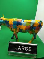 Cow Parade Koe "Puzzling Cow" LARGE, Verzamelen, Beelden en Beeldjes, Ophalen of Verzenden