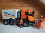 Bruder MAN borstelwagen met sneeuwschuiver, Ophalen of Verzenden, Zo goed als nieuw