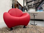 Nieuw Leolux Papageno Fauteuil rood leer Design stoel zwart, Huis en Inrichting, Fauteuils, Leolux, Nieuw, Ophalen of Verzenden