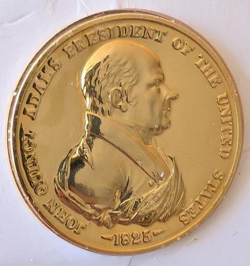 Medaille president John Adams beschikbaar voor biedingen