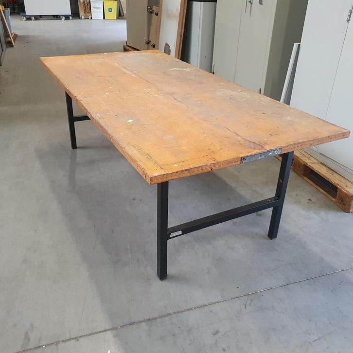 Werkbank - 76x220x120 cm 38 mm dik blad multiplex, Doe-het-zelf en Verbouw, Werkbanken, Gebruikt